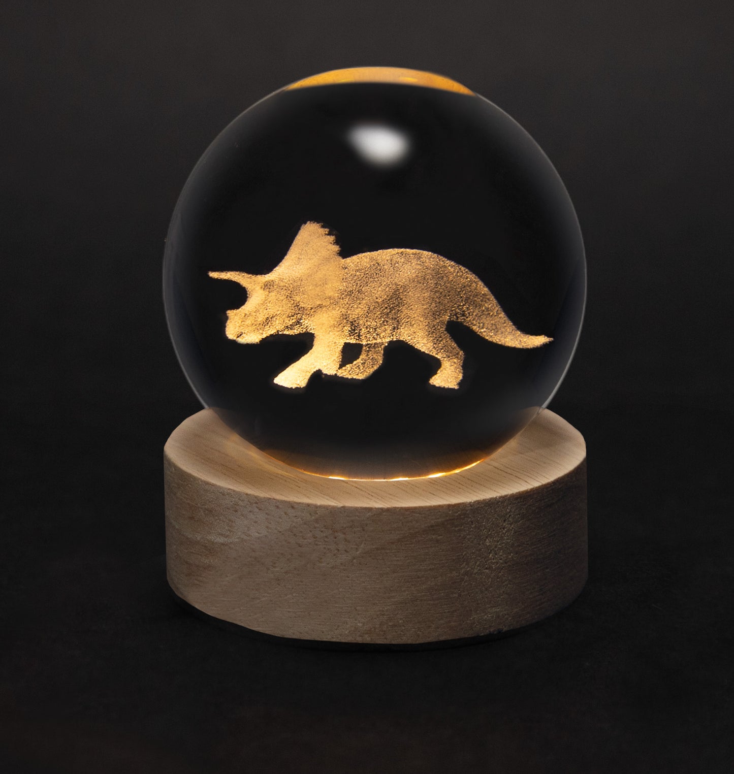 Crystal Silhouettes Globes - Triceratops