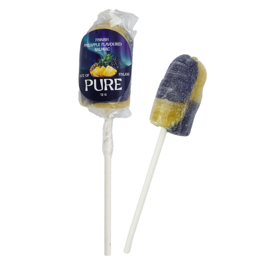 Pure Ananaksen Makuinen Salmiakki Tikkari 12g