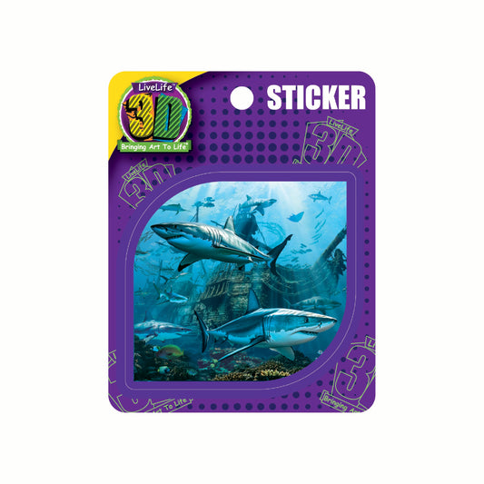 3D LiveLife Stickers - Shark Wreck