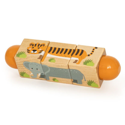 WD347F Wooden Twisty Blocks - Safari FSC 100%
