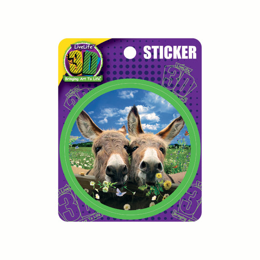 3D LiveLife Stickers - Donkeys