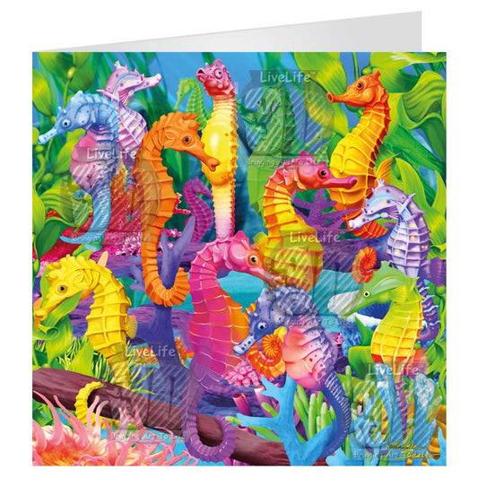 3D LiveLife Greetings Cards - Hilarious Hippocampus