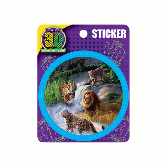 3D LiveLife Stickers - Big Cats Expedition