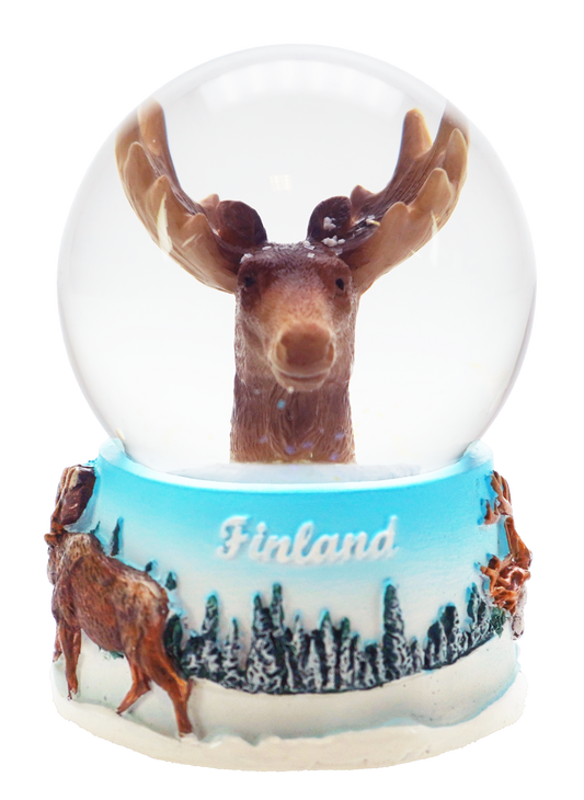 Moose Head Snowflake Ball 6 cm FIN