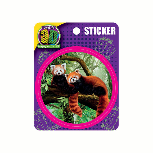 3D LiveLife Stickers - Red Pandas
