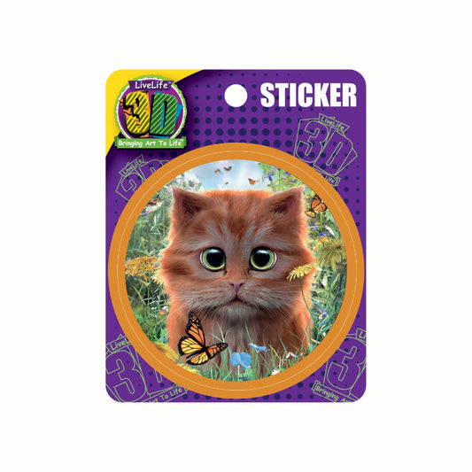 3D LiveLife Stickers - Ginger Kitten