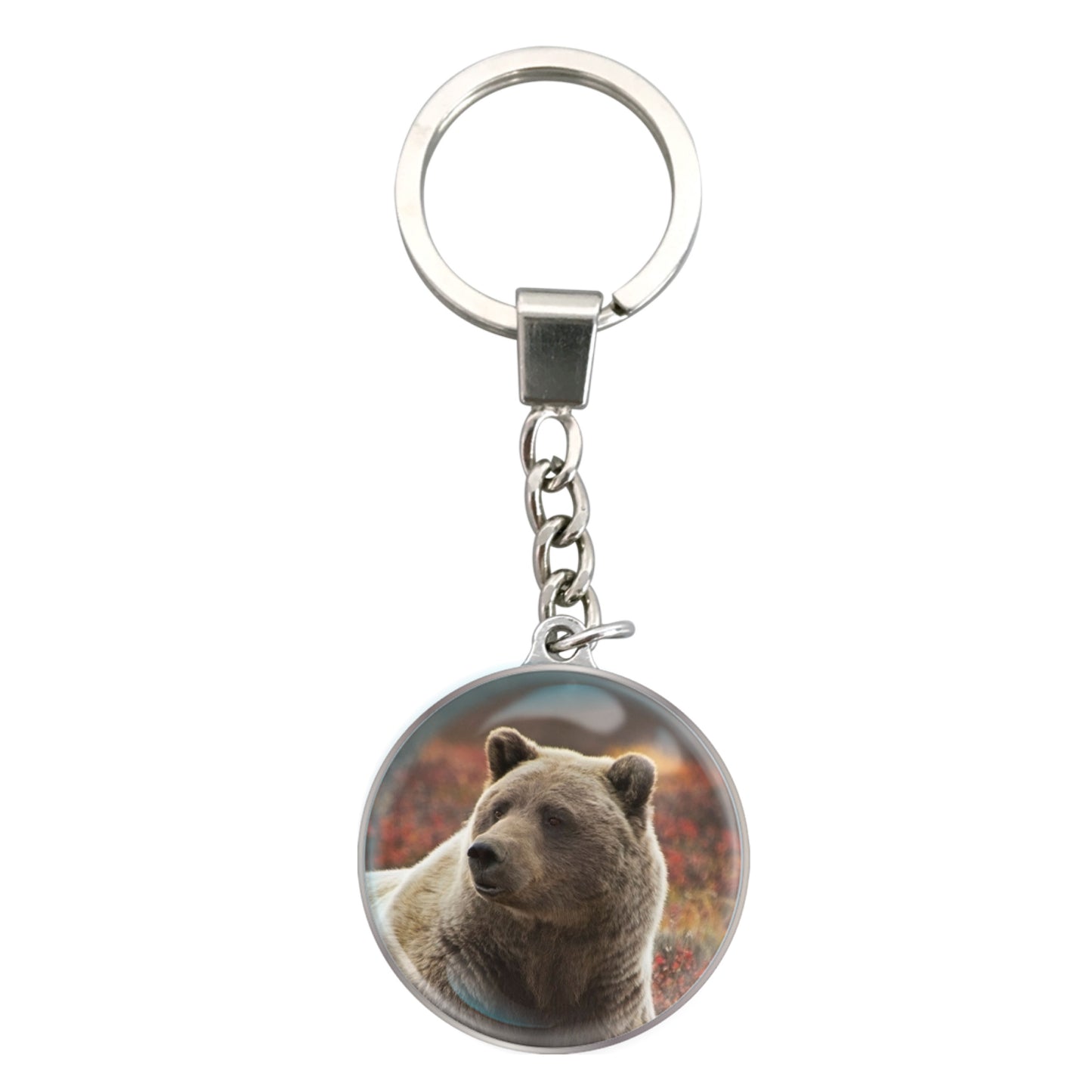 Magnidome Keychains - Grizzly Bear