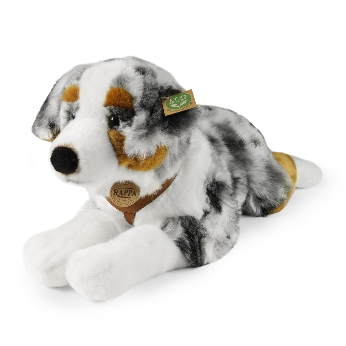 Plush Australian Shepherd with harness 61cm