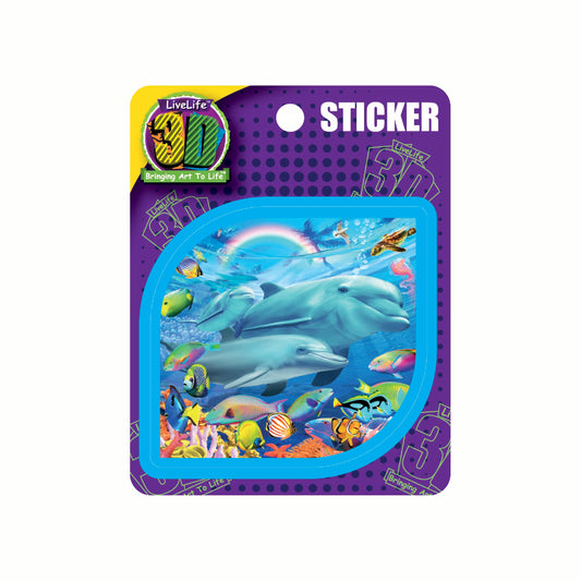 3D LiveLife Stickers - Dolphin Family