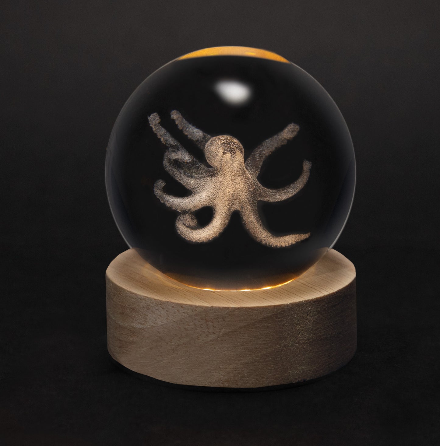 Crystal Silhouettes Globes - Octopus