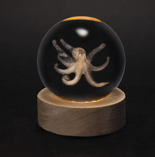 Crystal Silhouettes Globes - Octopus
