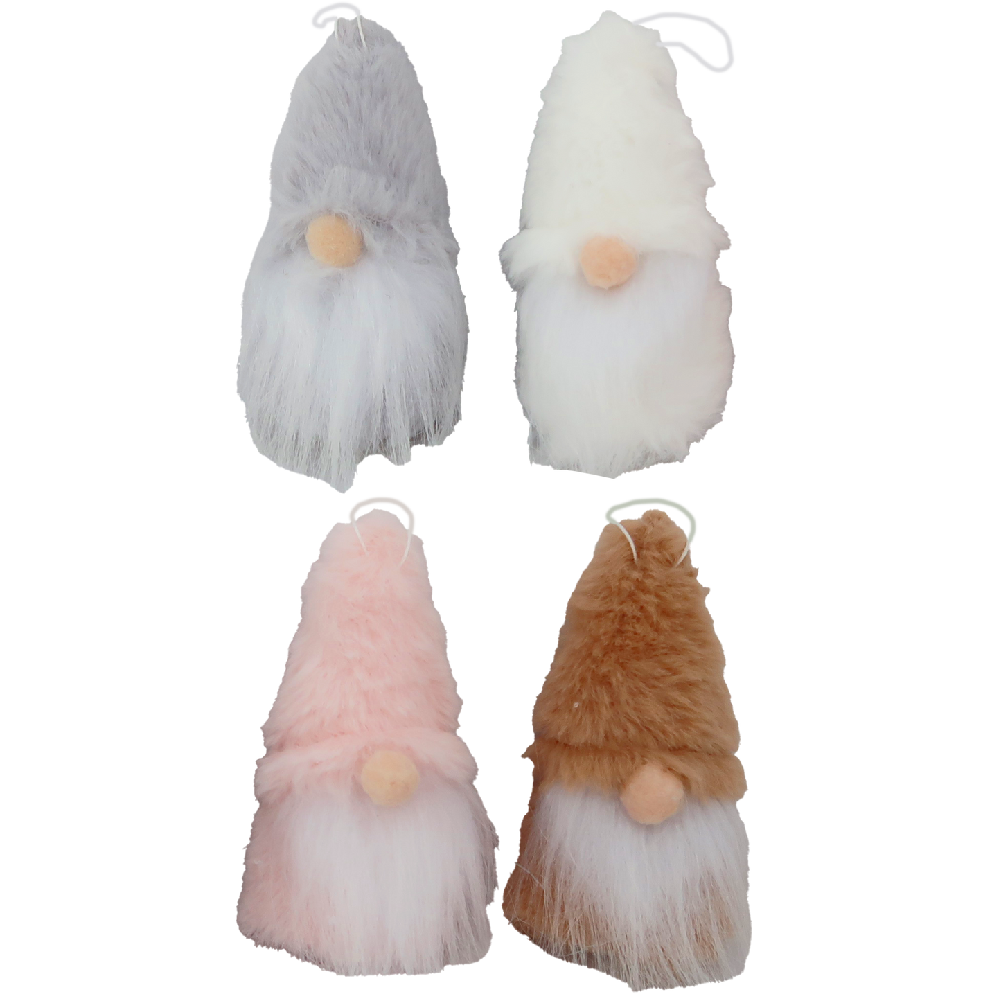 Cap Santa Fleece 10 cm Grey white pink brown 4 assortment