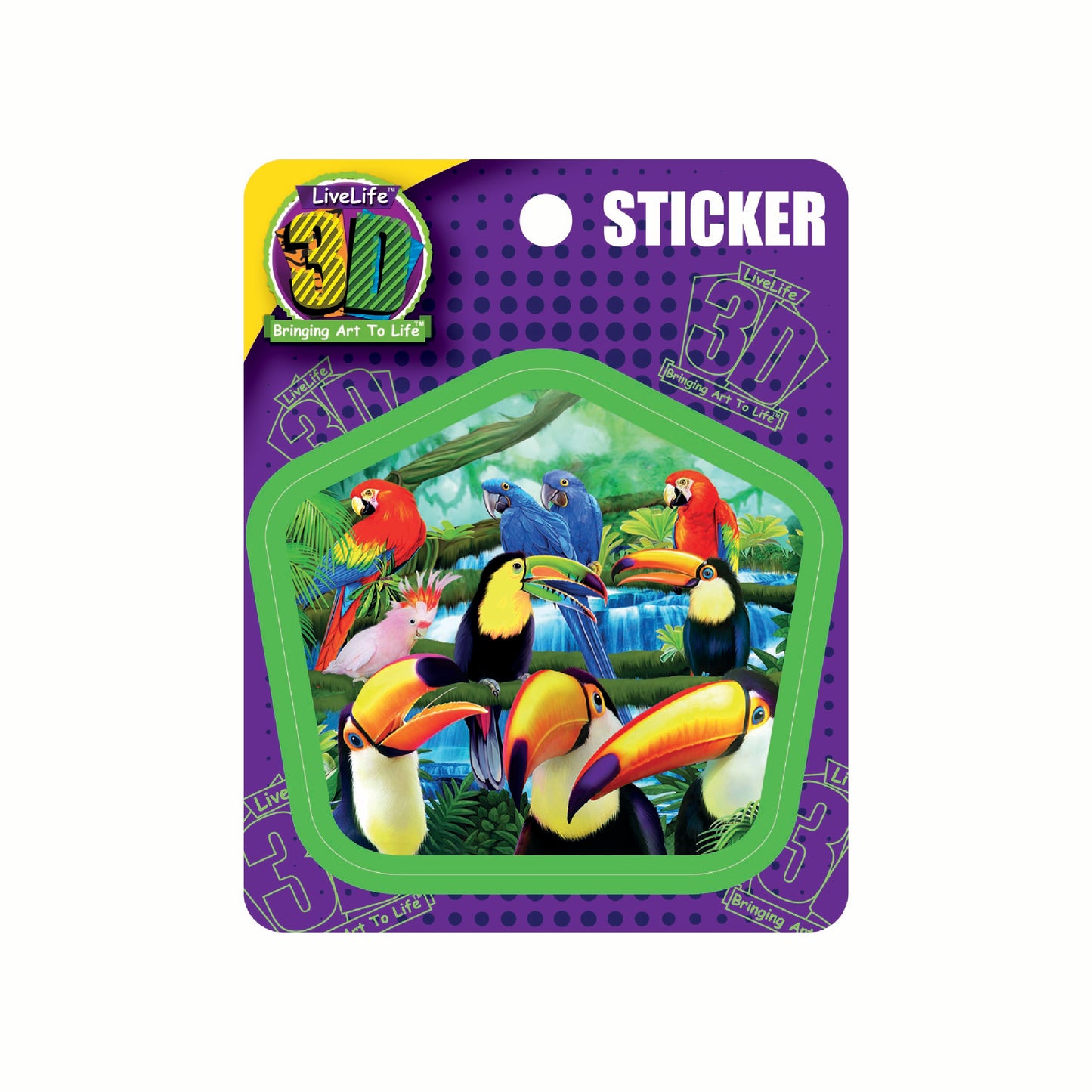 3D LiveLife Stickers - Toucan Paradise