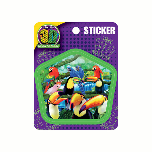 3D LiveLife Stickers - Toucan Paradise