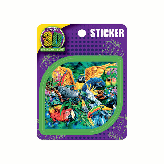 3D LiveLife Stickers - Birds Of The Tropics