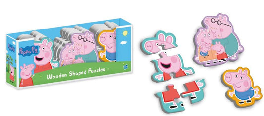 Peppa Pig Wooden Shaped Puzzle - 3 Assorted