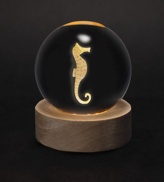 Crystal Silhouettes Globes - Seahorse