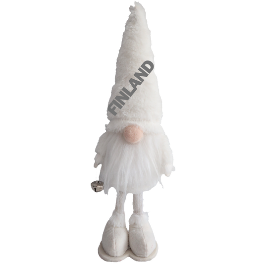 Cap Santa white teddy fabric 28 cm FIN
