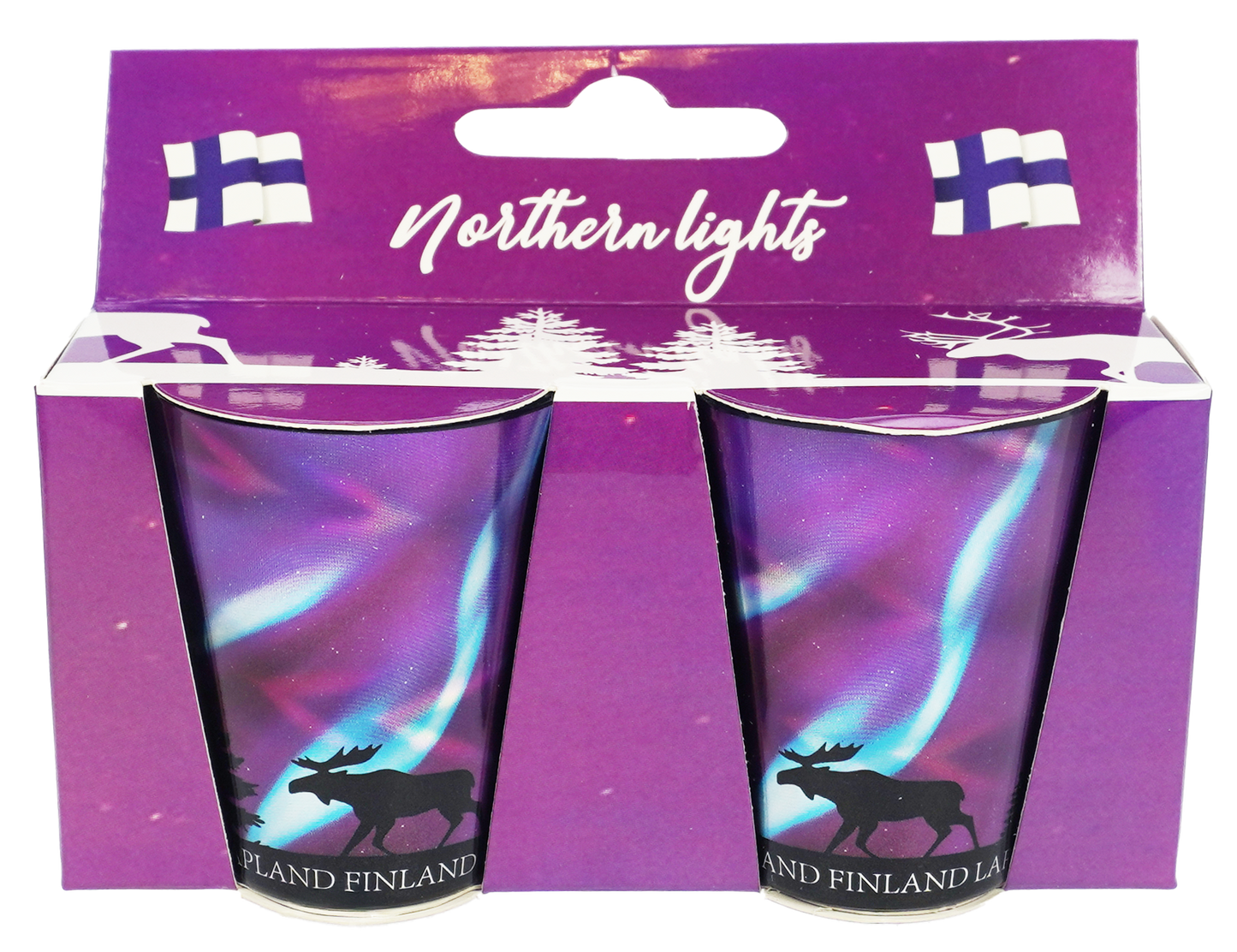 Aurora Borealis snapsilasi lila (2-pack)