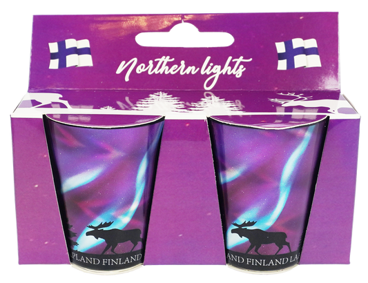 Aurora Borealis snapsilasi lila (2-pack)