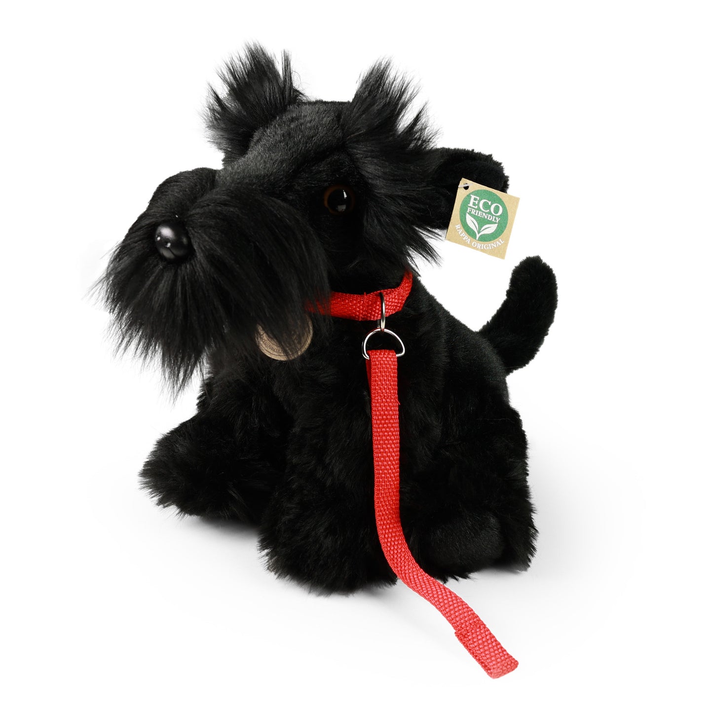 Plush Schnauzer w. leash 30 cm