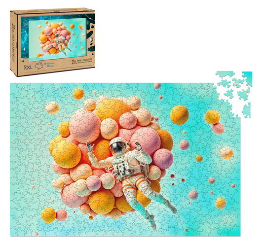 Balloon Space Wooden Puzzle Rectangle XXL