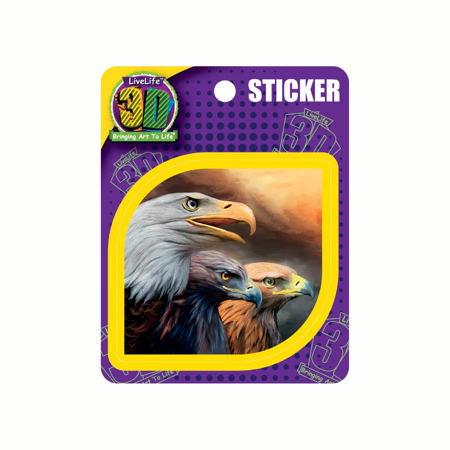3D LiveLife Stickers - Three Eagles