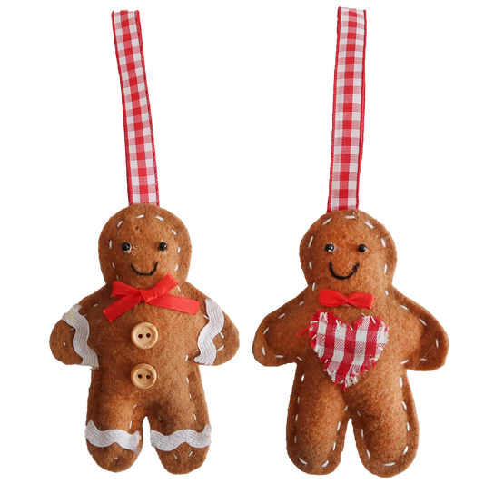 Ornament Gingerbreadman 10 cm  2 assortment