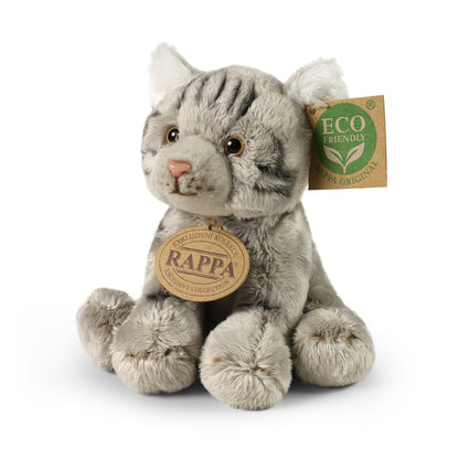 Plush grey cat 14 cm