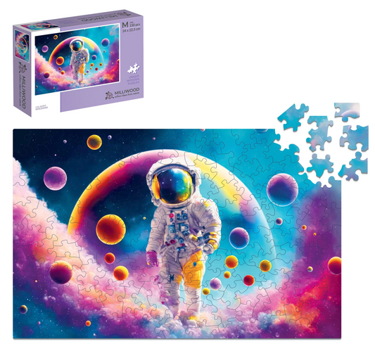 Spaceman Wooden Puzzle Rectangle M