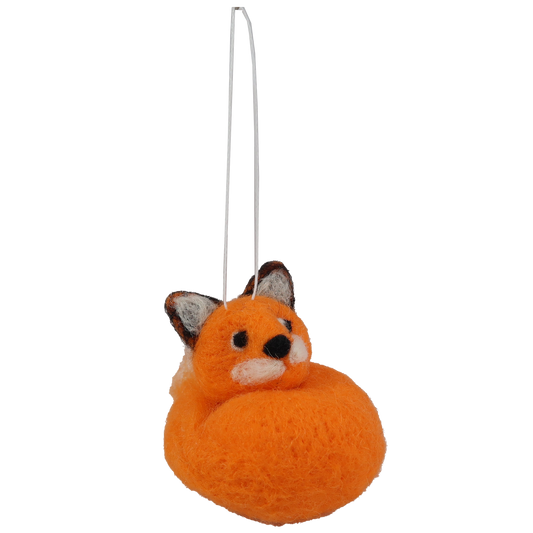 Ornament Woolen fox 5 cm