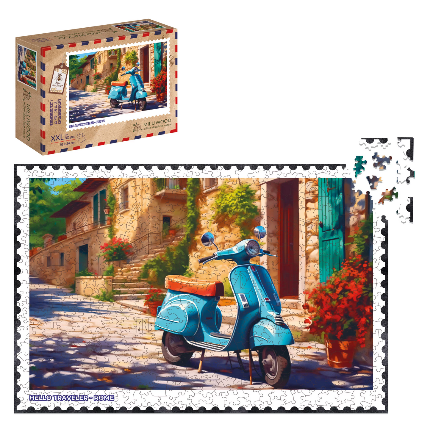 Rome Wooden Puzzle Rectangle XXL