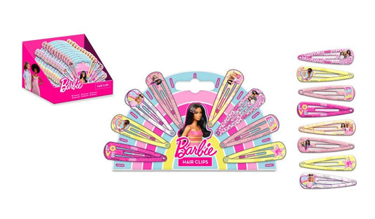 Barbie Hair Clips Pk 8