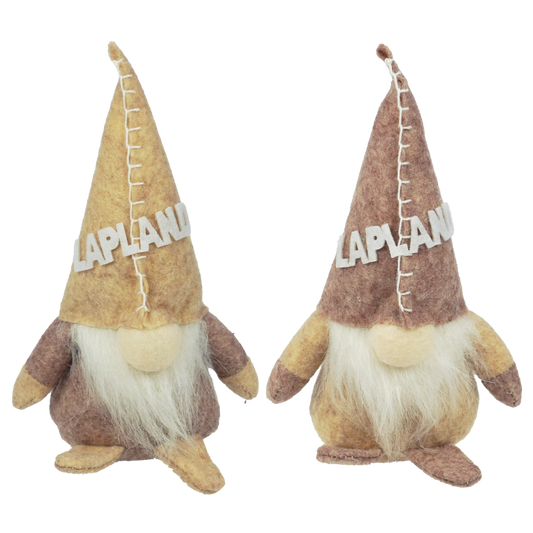 Cap Santa Felt yellow and white 15 cm 2 pcs assortment LAP