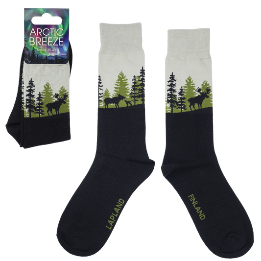 Moose Forest 35-40 Socks Black FIN LAP