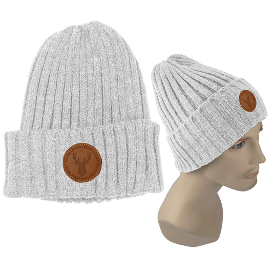 Merino Wool Rib Beanie Arctic Fog Light Grey FIN LAP