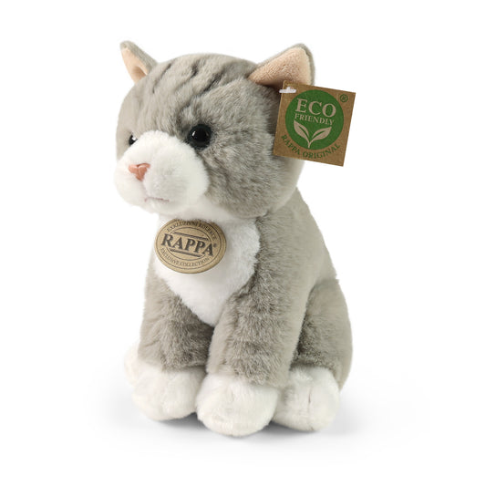 Plush gray cat 23 cm