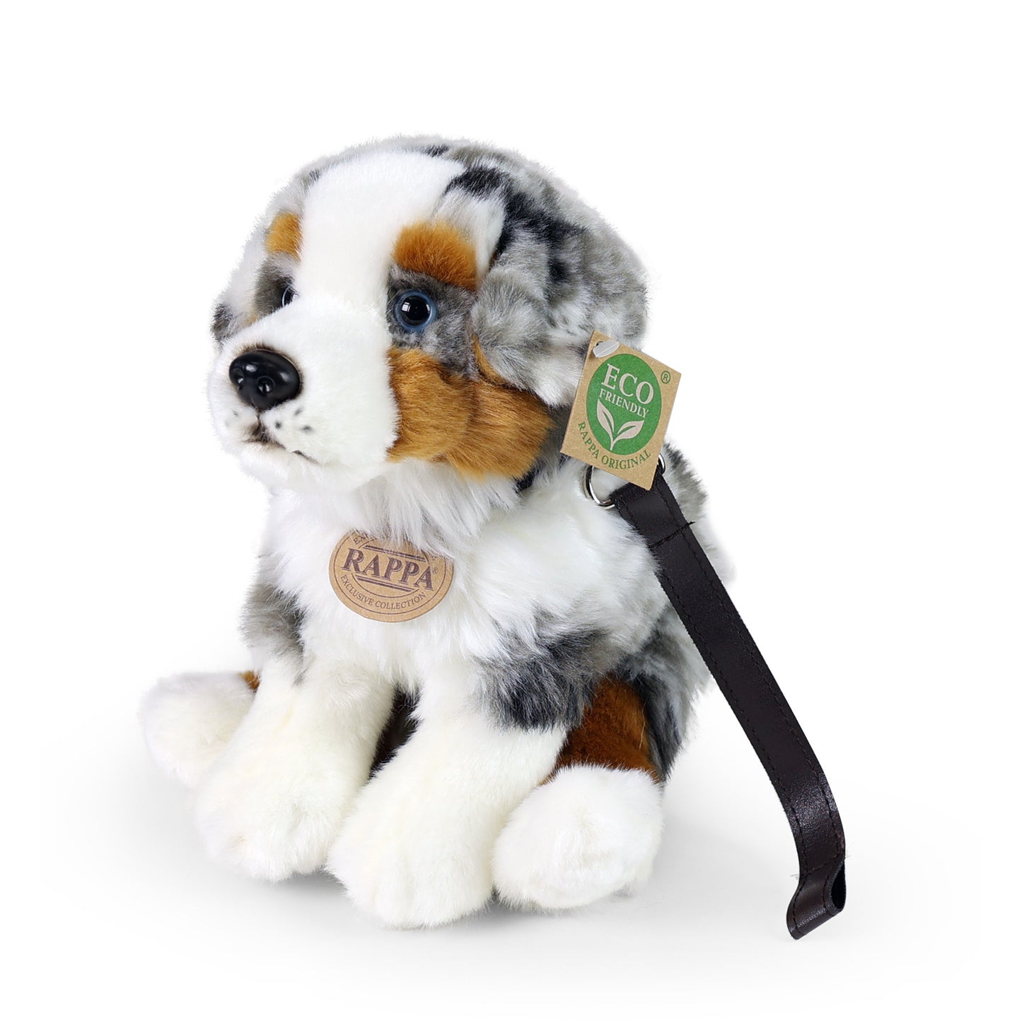 Plush Australian Shepherd with leash 27 cm