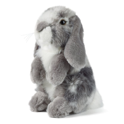 AN345G Grey Sitting Lop Eared Rabbit 19cm