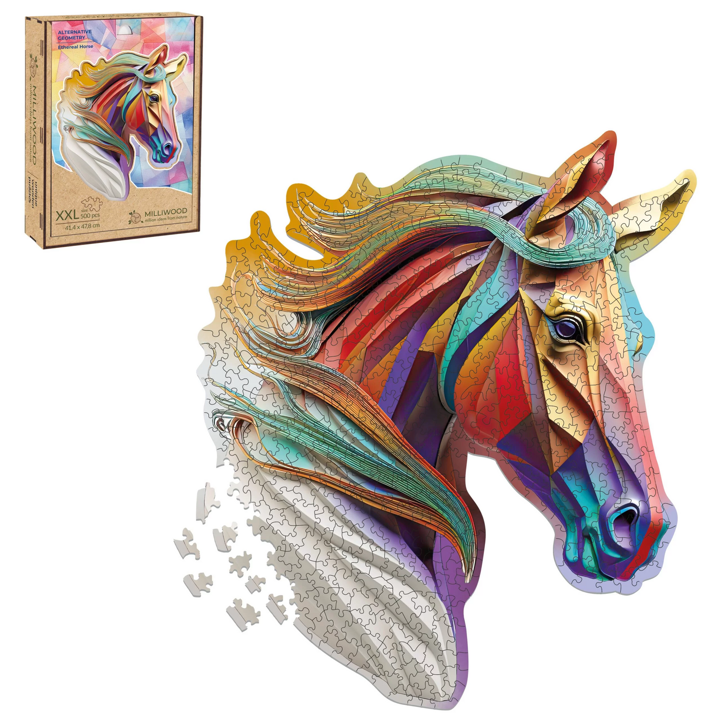 Ethereal Horse Wooden Puzzle Shape XXL