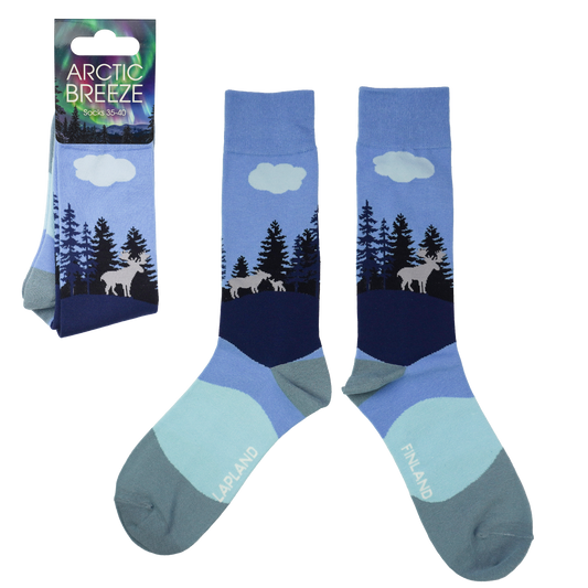 Moose Forest 35-40 Socks Blue FIN LAP