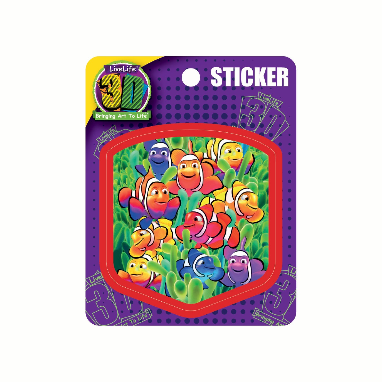 3D LiveLife Stickers - Cute Clowns