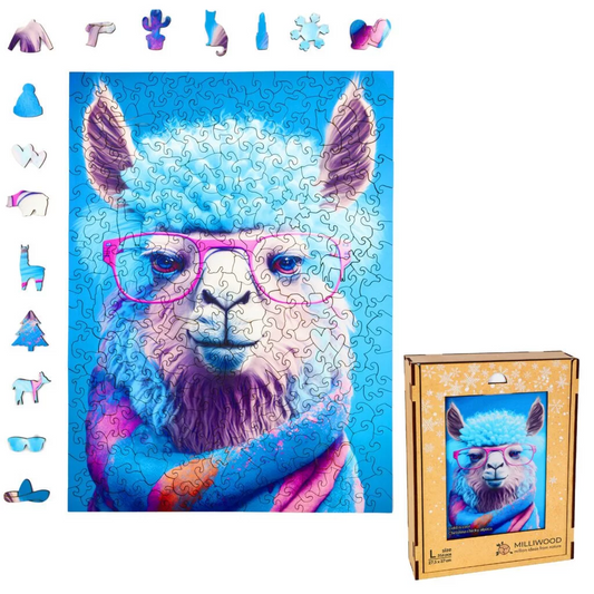 Christina Chicky Alpaca Wooden Puzzle Rectangle L
