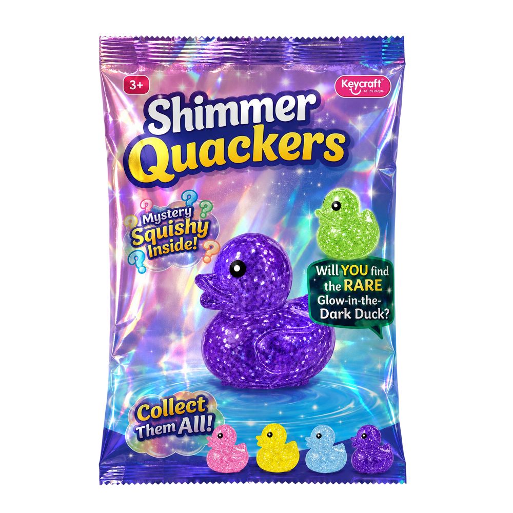 NV1230 Shimmer Quackers Mystery Squishy Toys Grab Bin