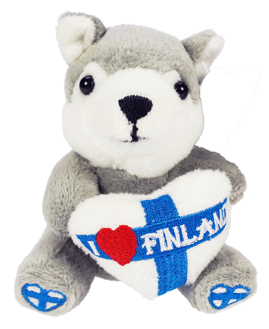 Sydän Husky Pehmo XS 9cm Magneetti FIN