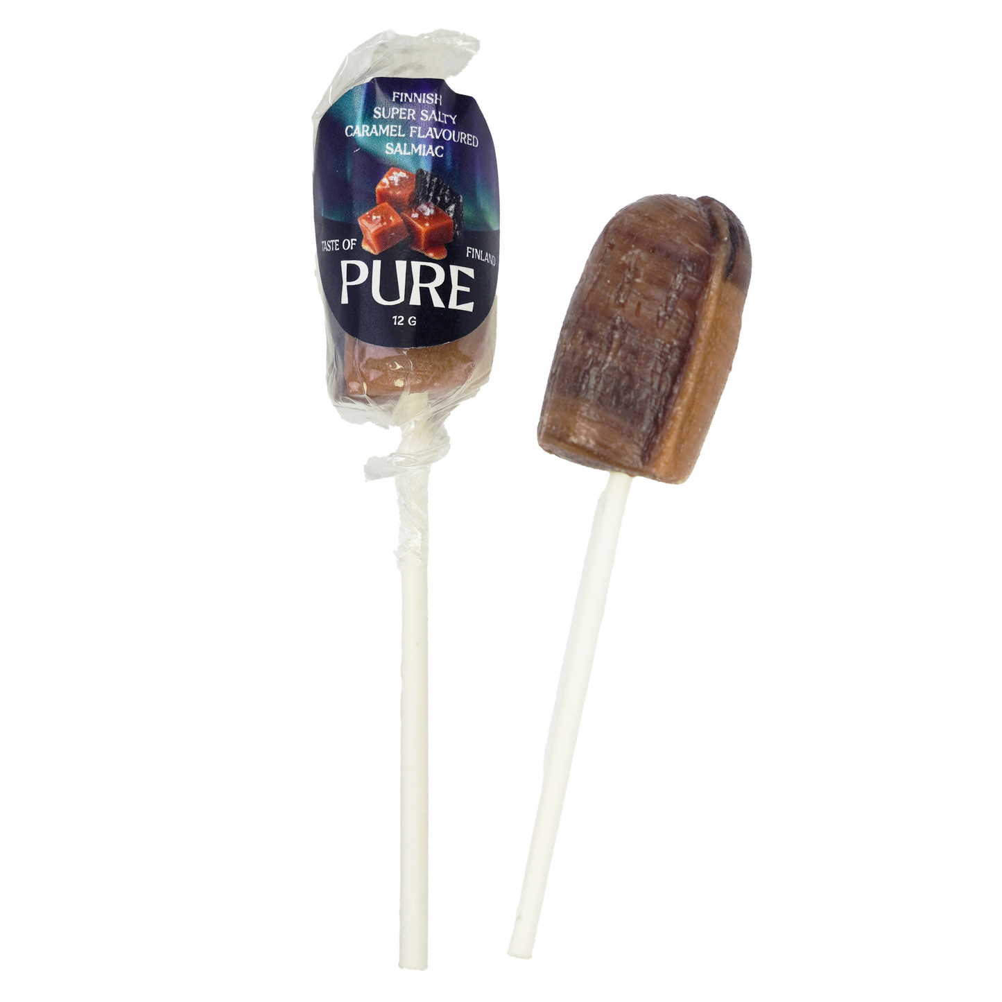 Pure Super Salty Caramel Makuinen Salmiakki Tikkari 12g