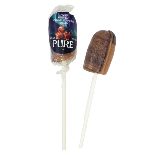 Pure Super Salty Caramel Makuinen Salmiakki Tikkari 12g