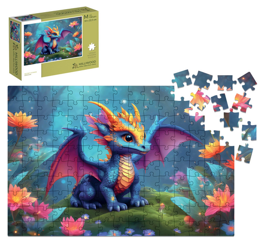 Dragon Wooden Puzzle Rectangle M