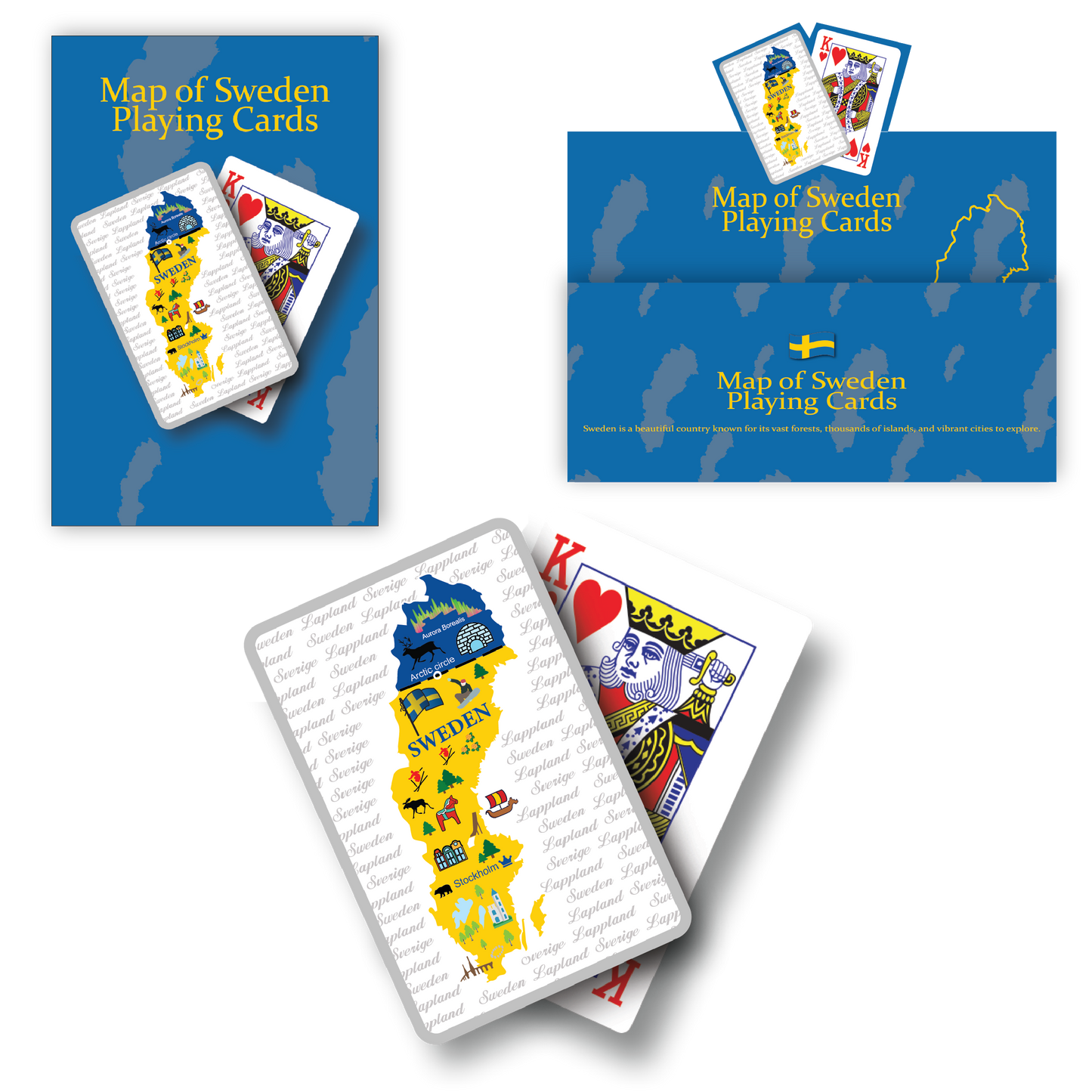 Sweden Map Playing Cards SWE