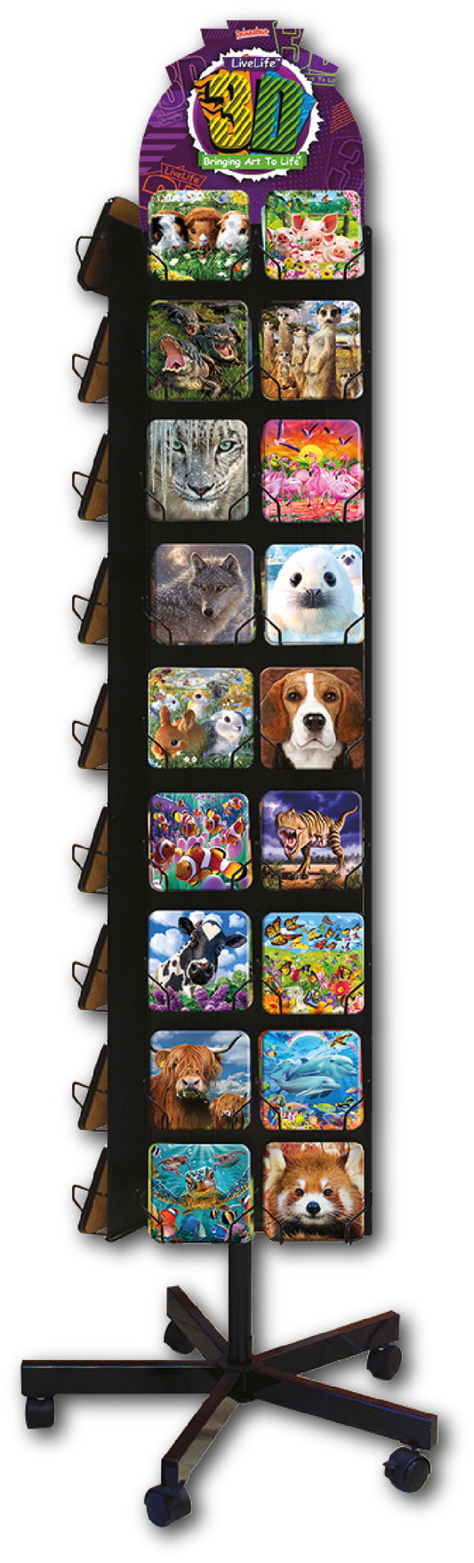 3D LiveLife Coaster Floor Spinner Stand